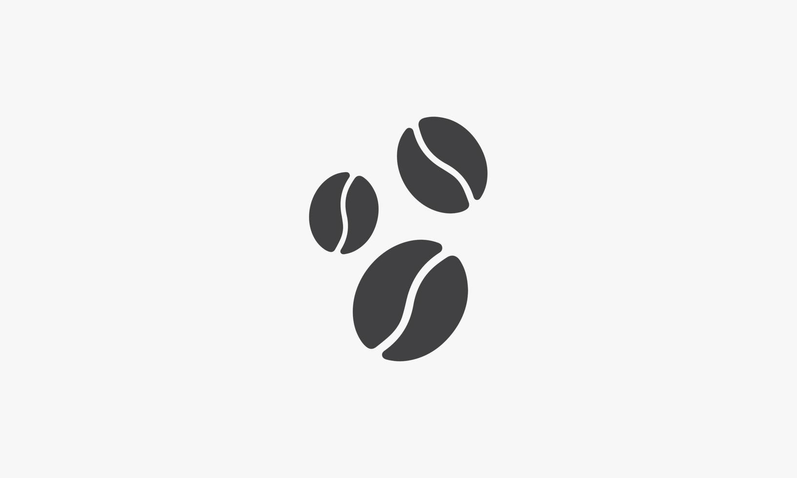 coffee bean icon. isolated on white background. vector illustration.