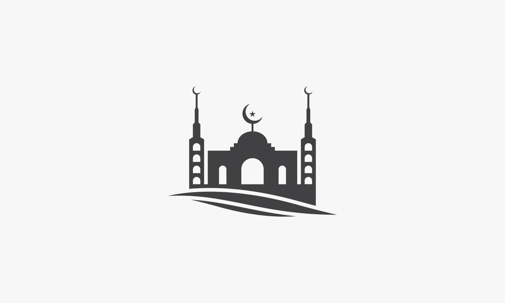 mosque icon. vector illustration. isolated on white background.