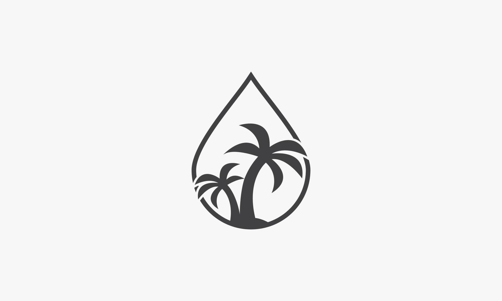 palm tree oil icon logo. isolated on white background. vector illustration.