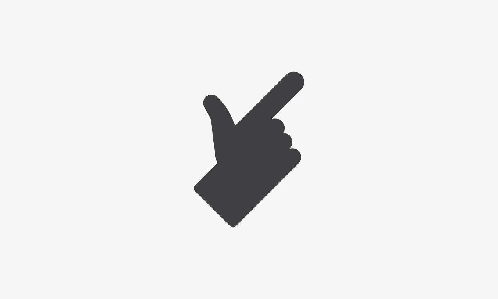 gesture pointing finger icon. isolated on white background. vector illustration.