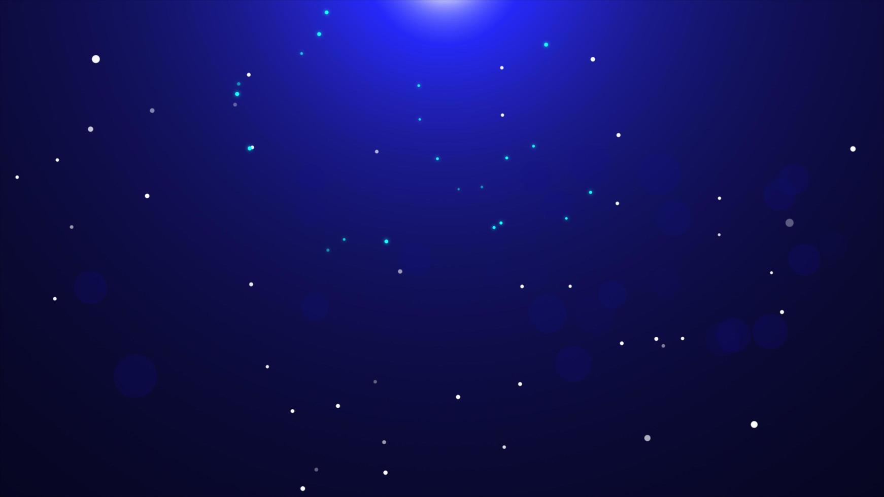 Blue falling glow particle with flare  background photo