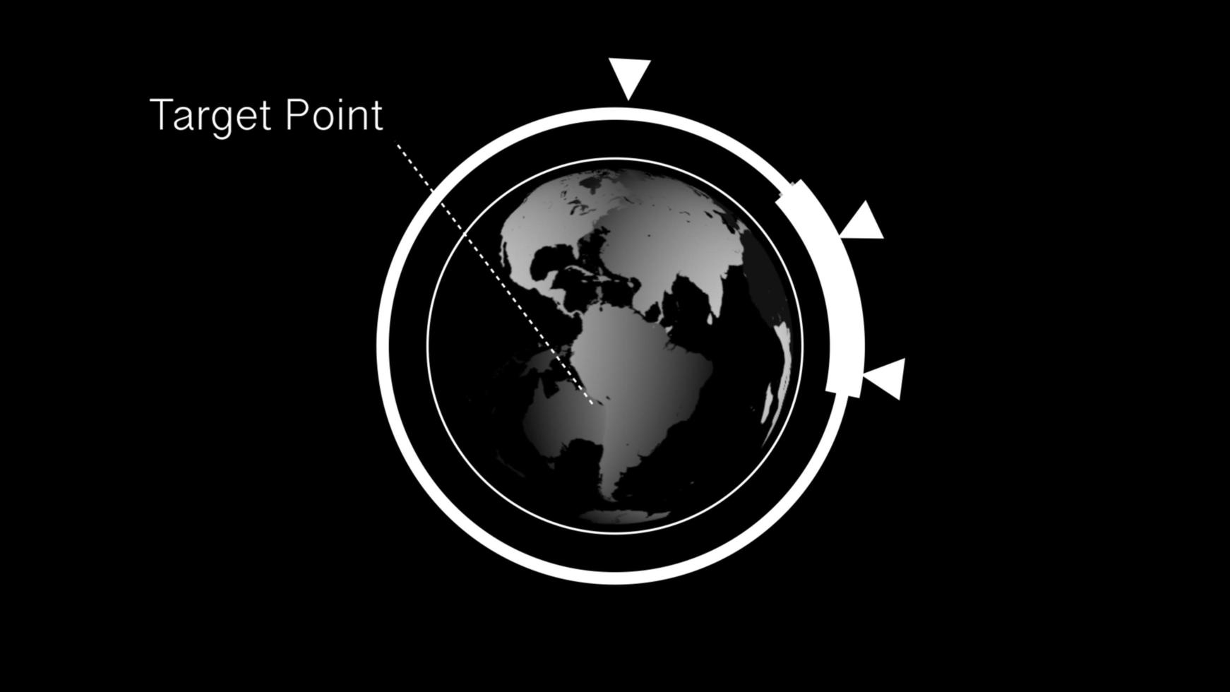 World spin technology concept with target line background photo