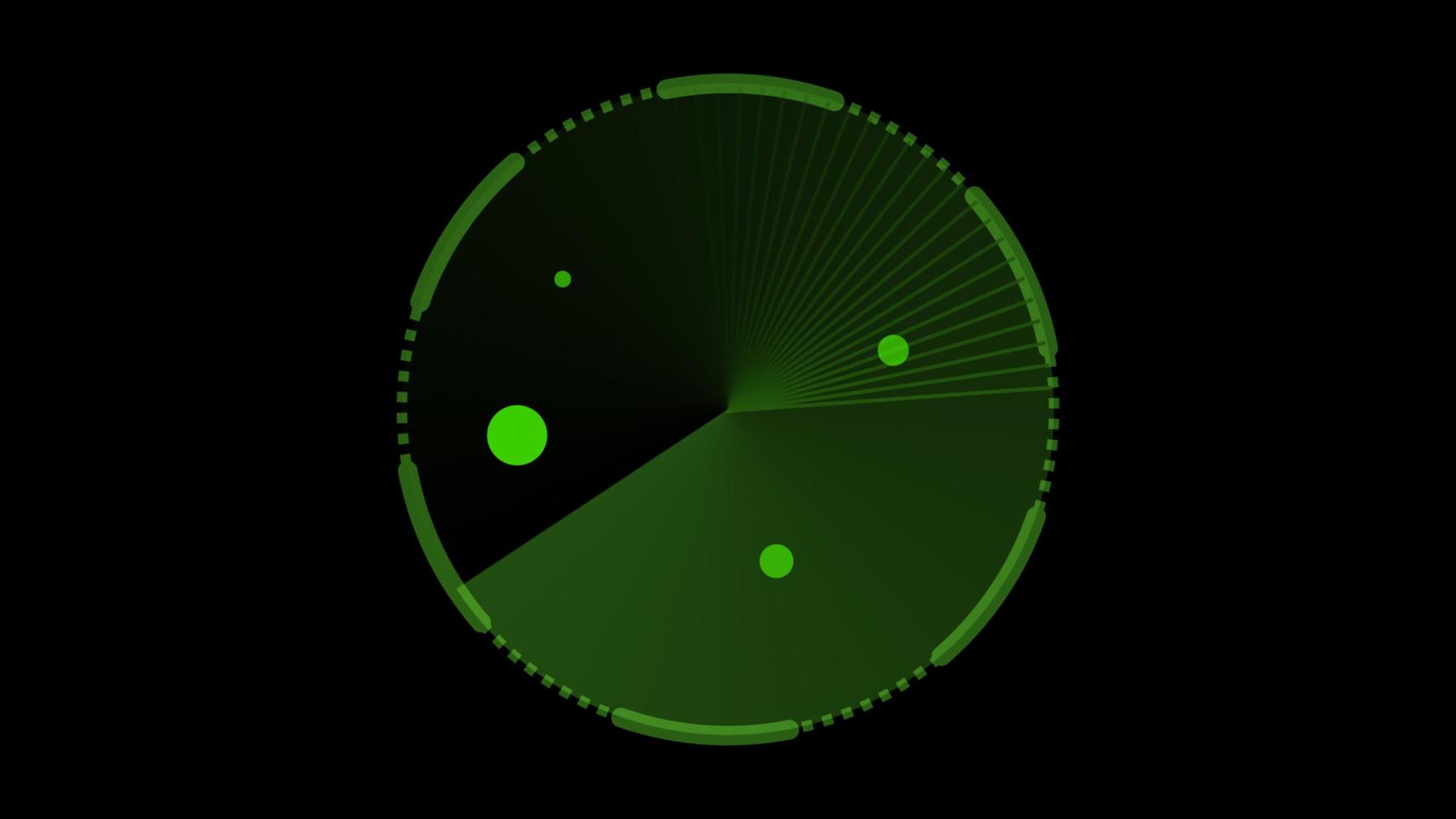Green radar working for technology background photo