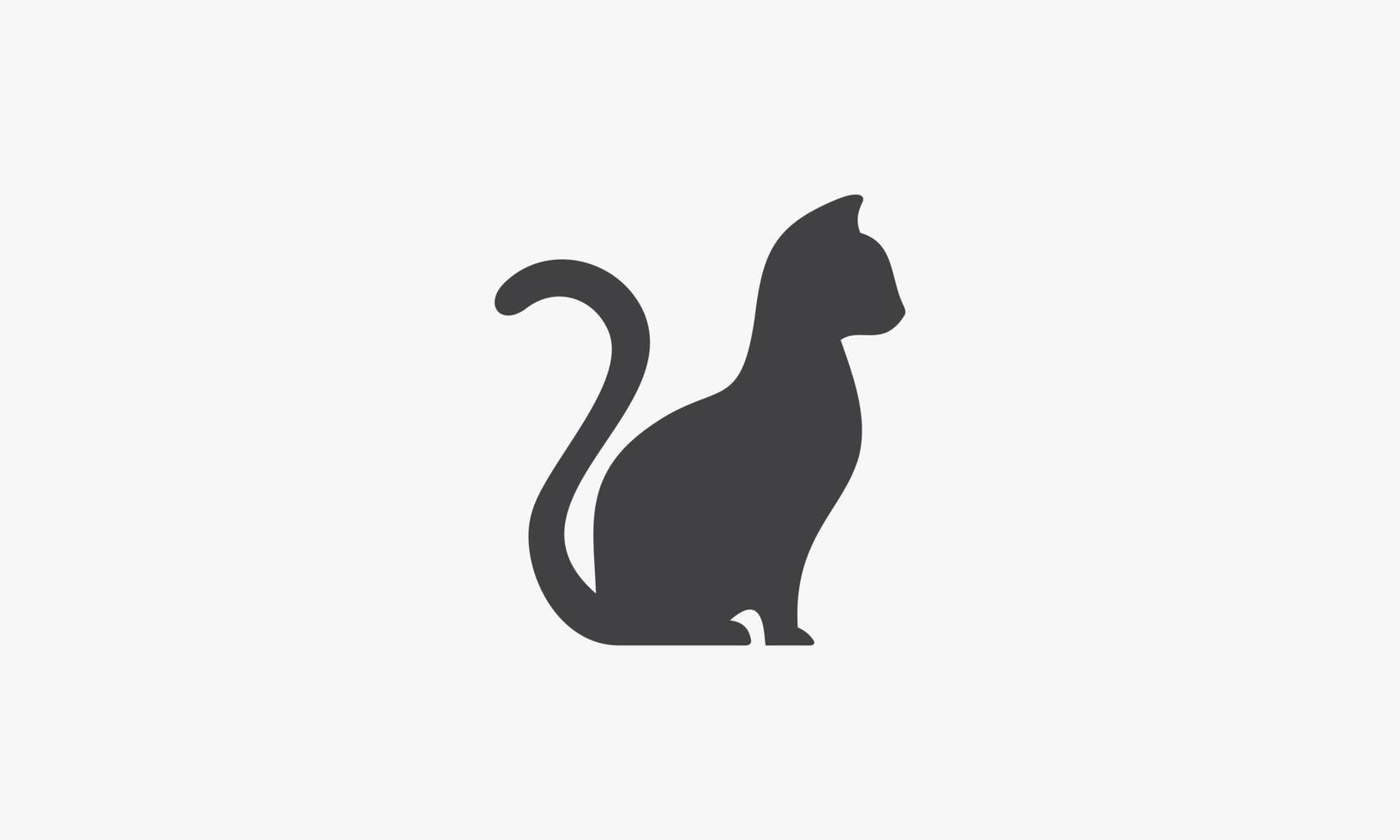 cat icon on white background. vector illustration.