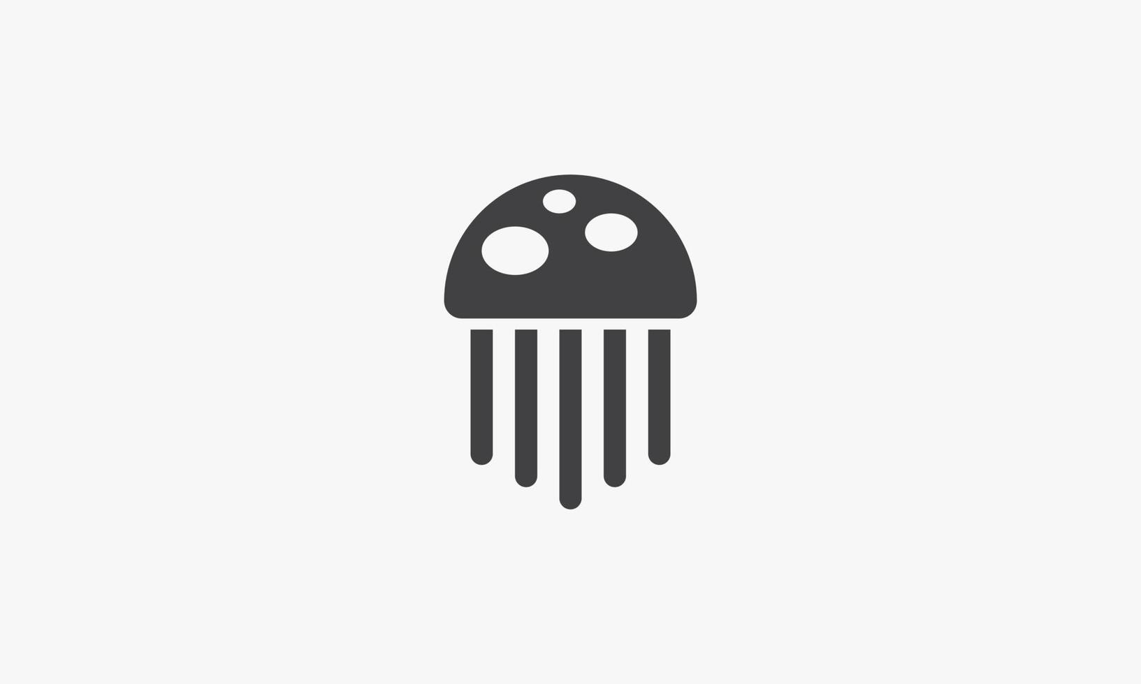 jellyfish icon. vector illustration. isolated white background.