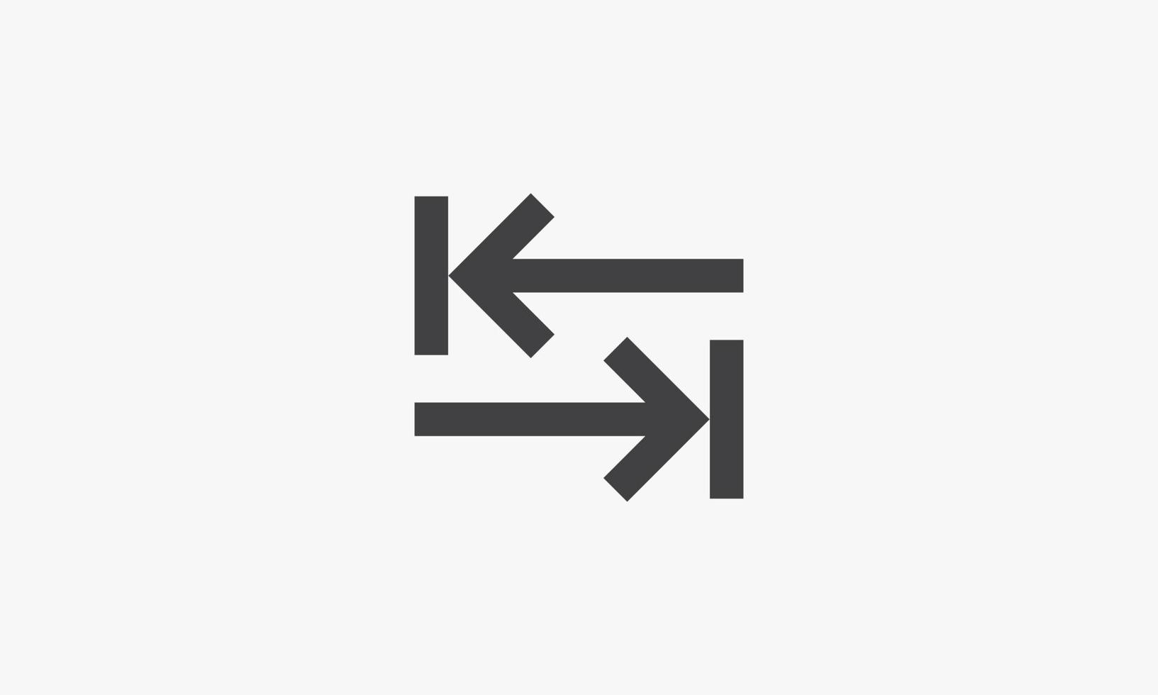 tab key arrow icon. isolated on white background. vector illustration.