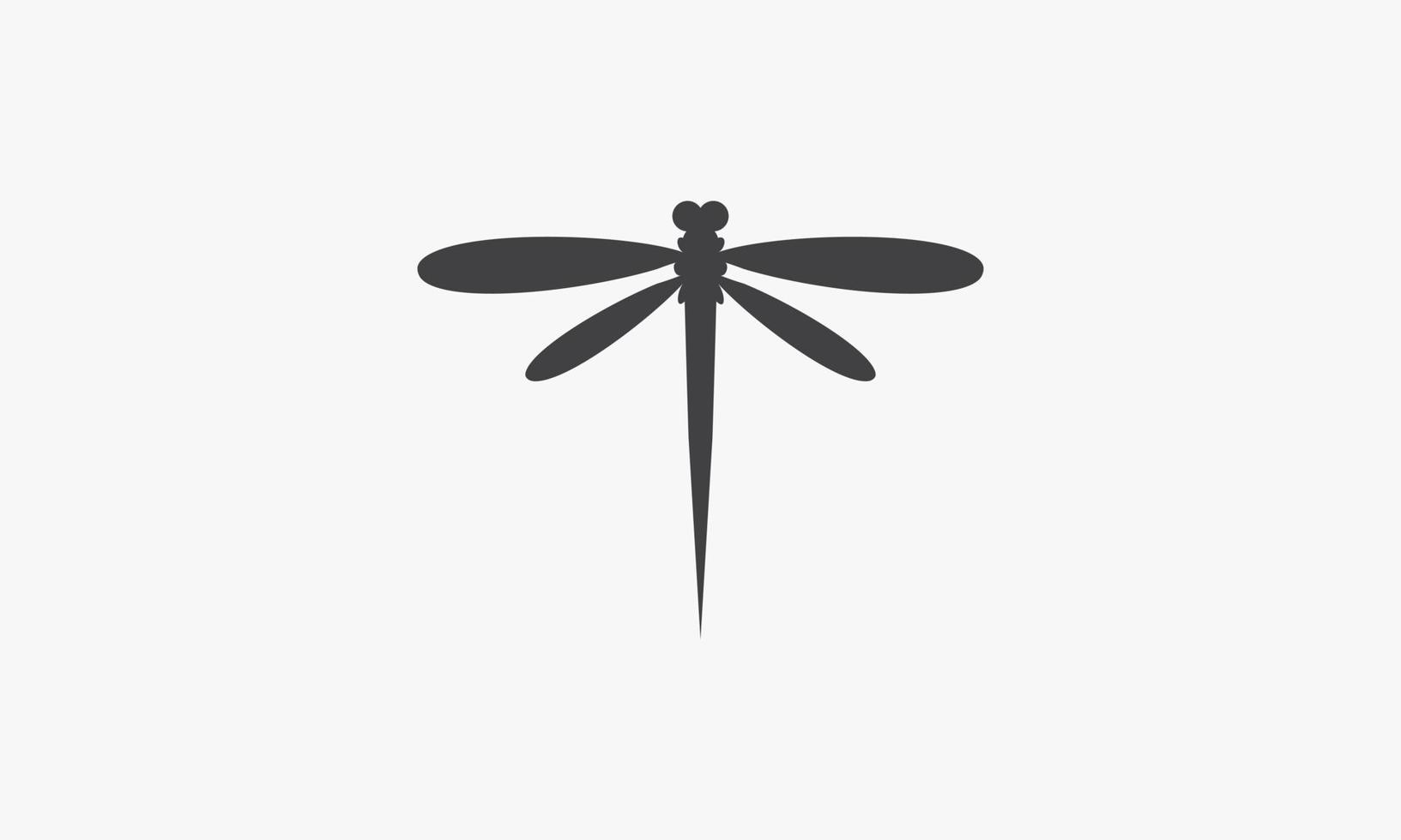 dragonfly vector illustration on white background. creative icon.