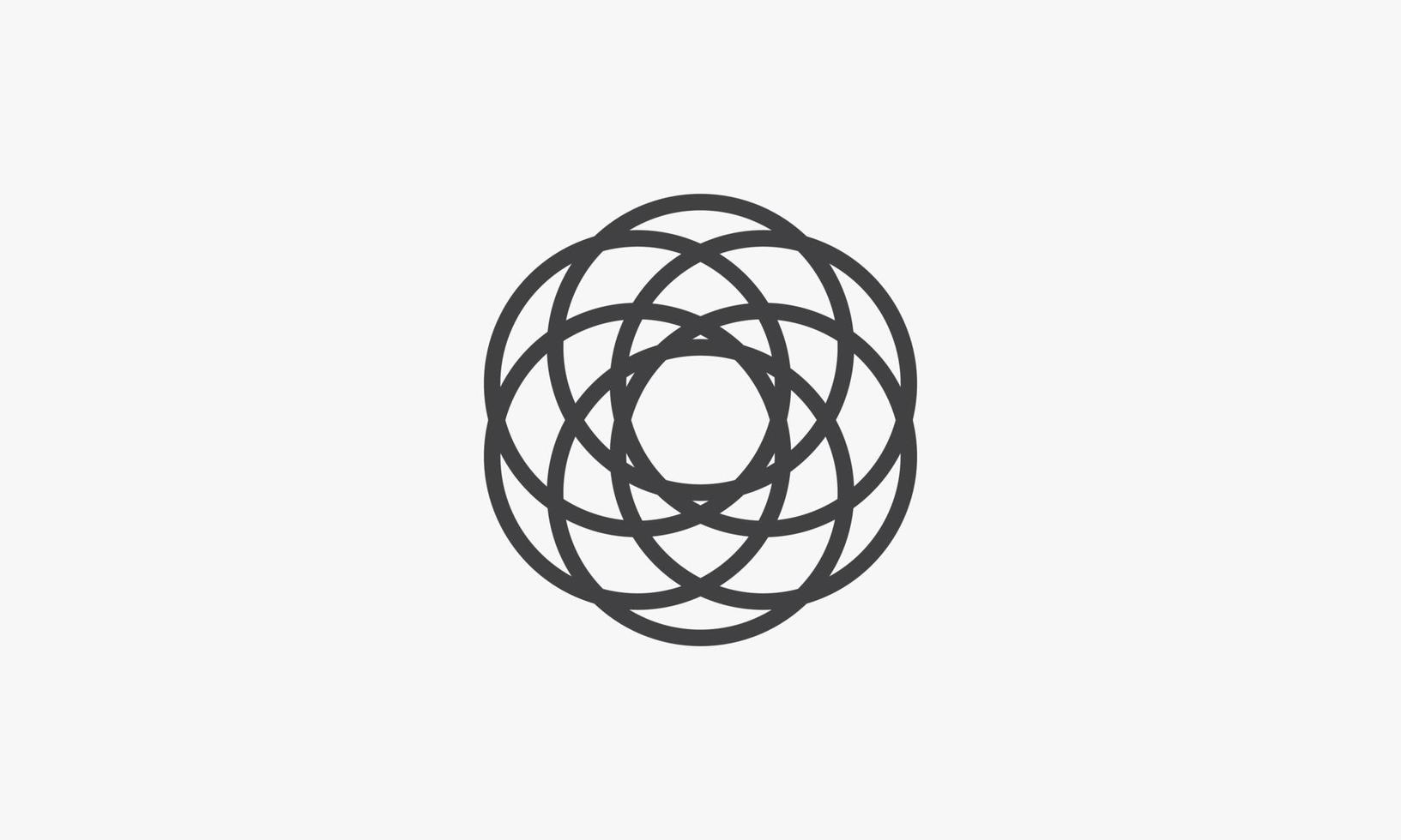 abstract circle line vector illustration on white background. creative icon.