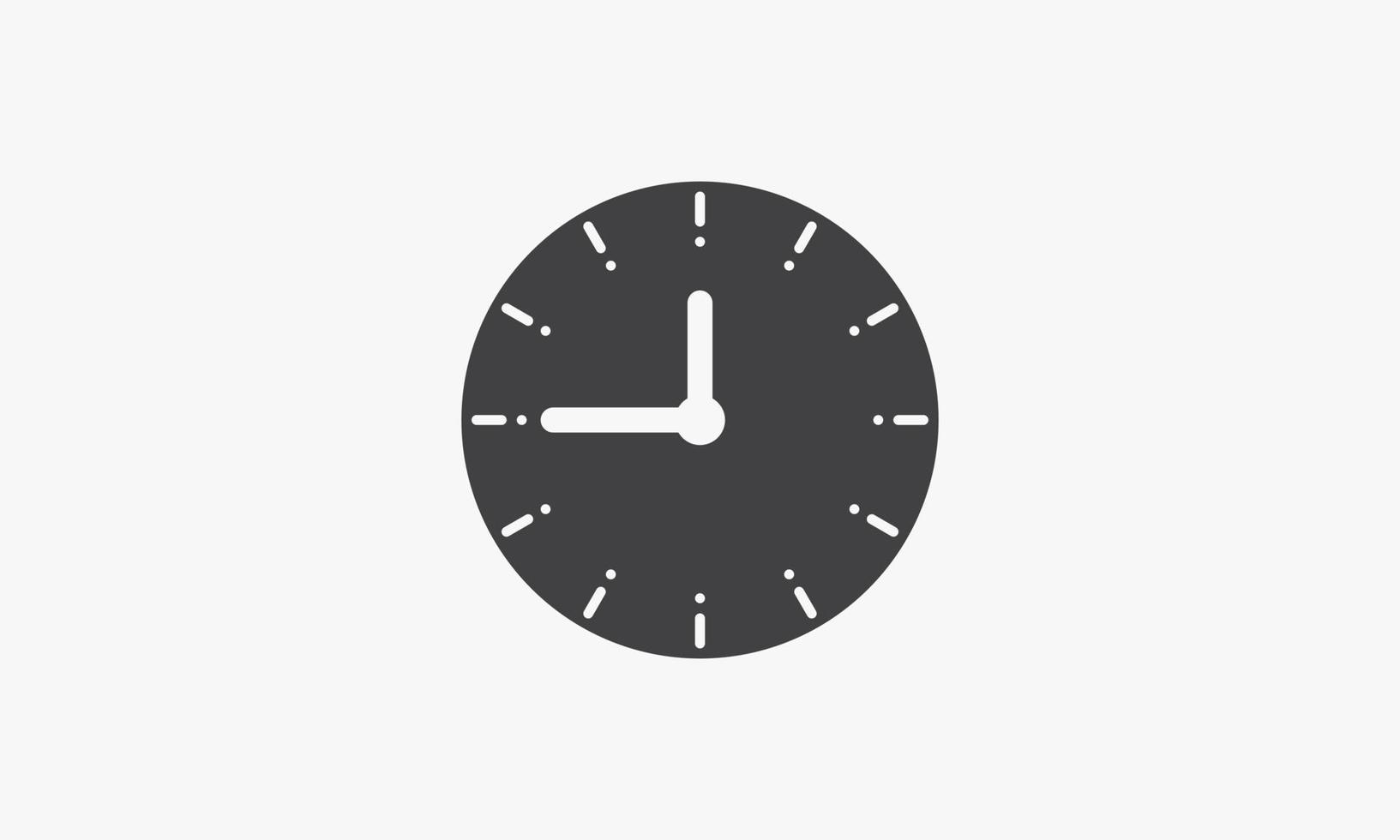 circle clock hours icon isolated on white background. vector