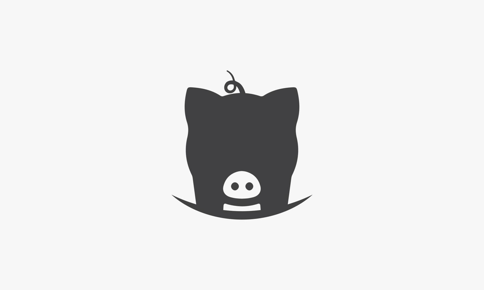 pig icon design flat vector illustration.