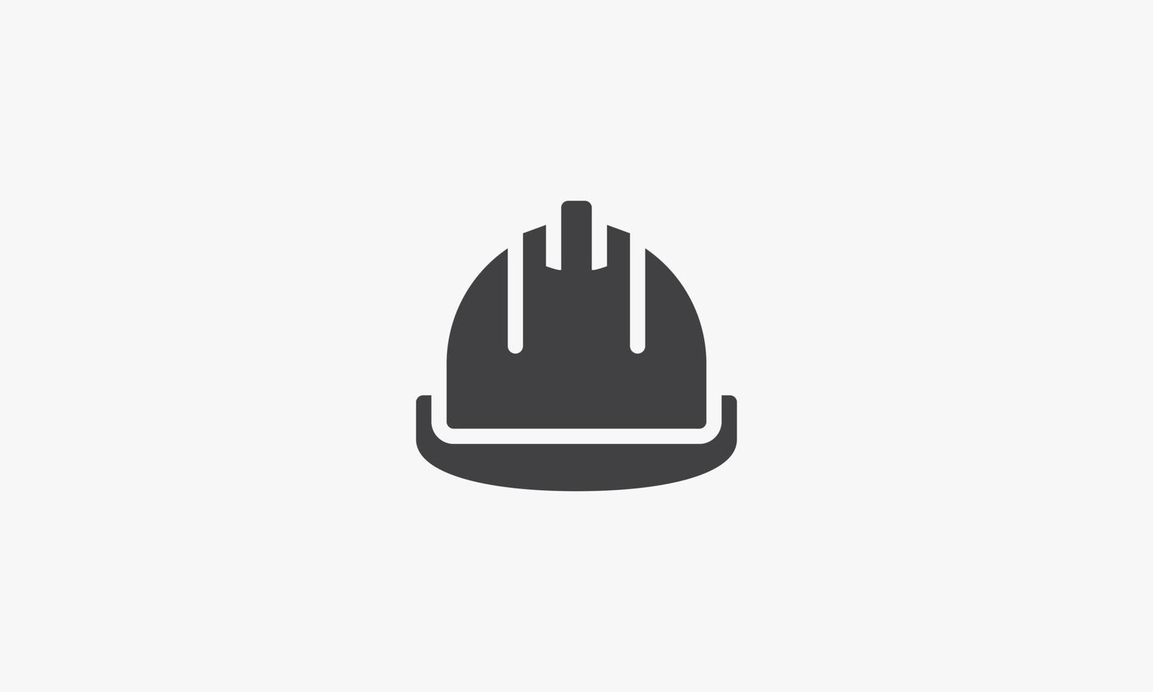 hard hat icon design flat vector. isolated on white background. vector