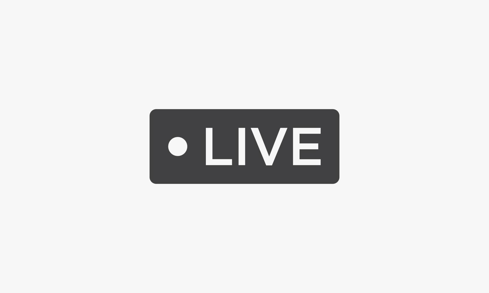 live icon button vector illustration. creative icon on white background.