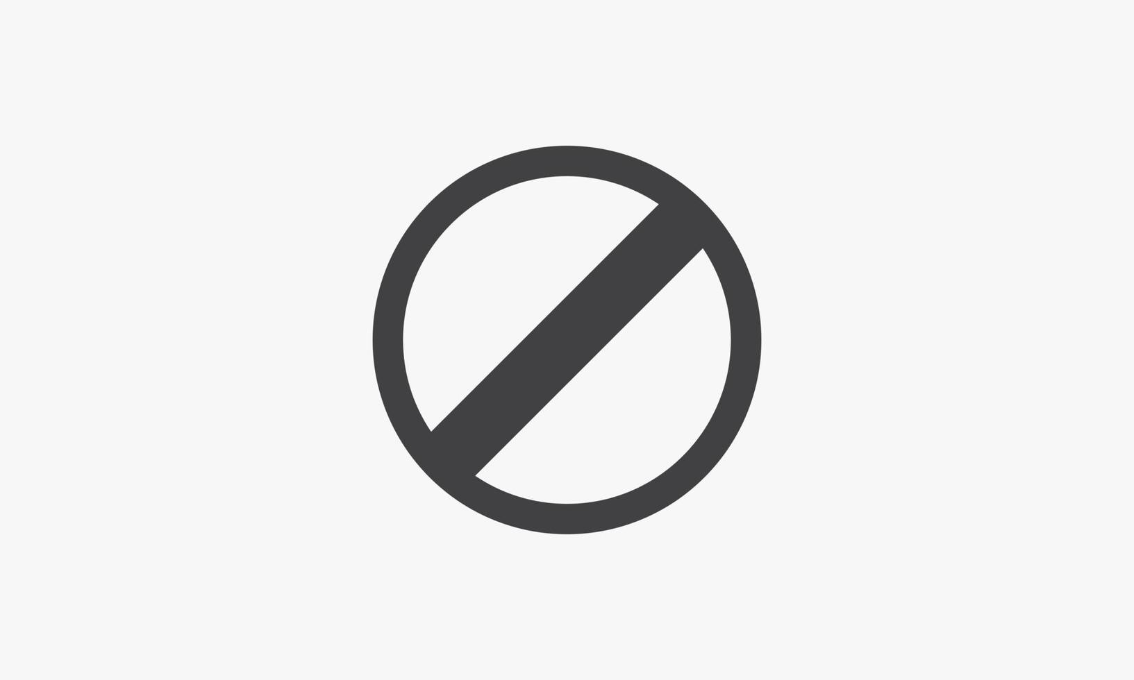 prohibition ban icon. isolated white background. vector