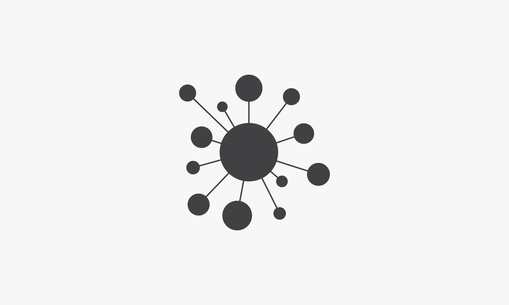 network connection hub icon. vector illustration. isolated white background.