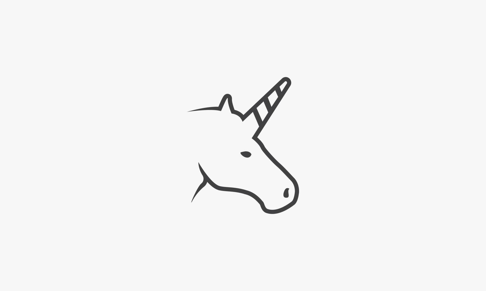 unicorn vector illustration on white background. creative icon.