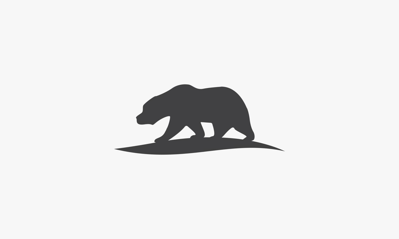 icono de oso. Ilustración vectorial sobre fondo blanco. vector