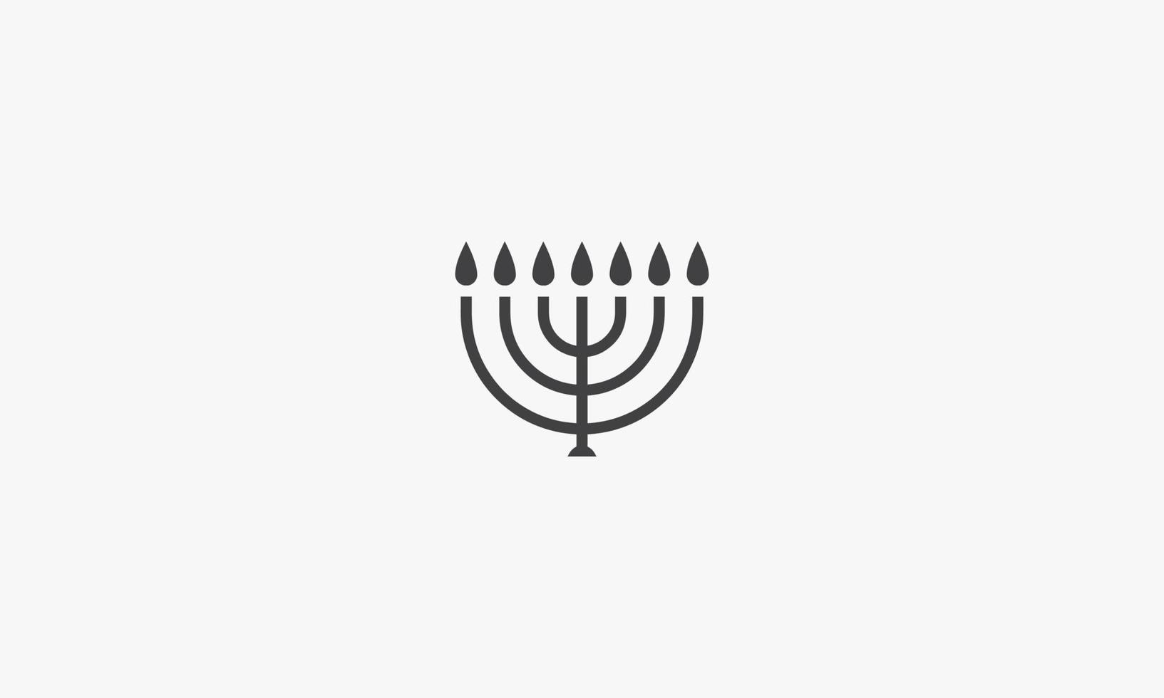 icono de hanukkah. ilustración vectorial. aislado sobre fondo blanco. vector