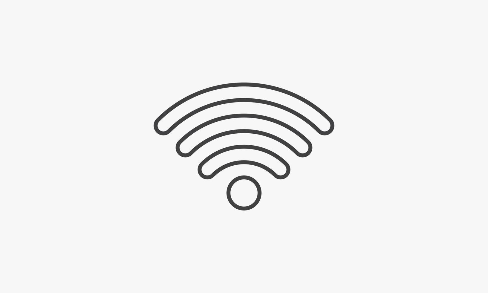line icon wifi isolated on white background. vector