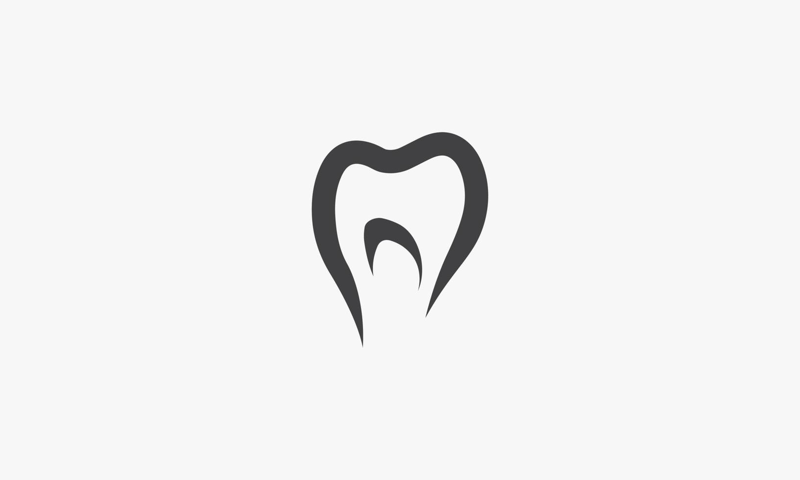 tooth vector illustration on white background. creative icon.