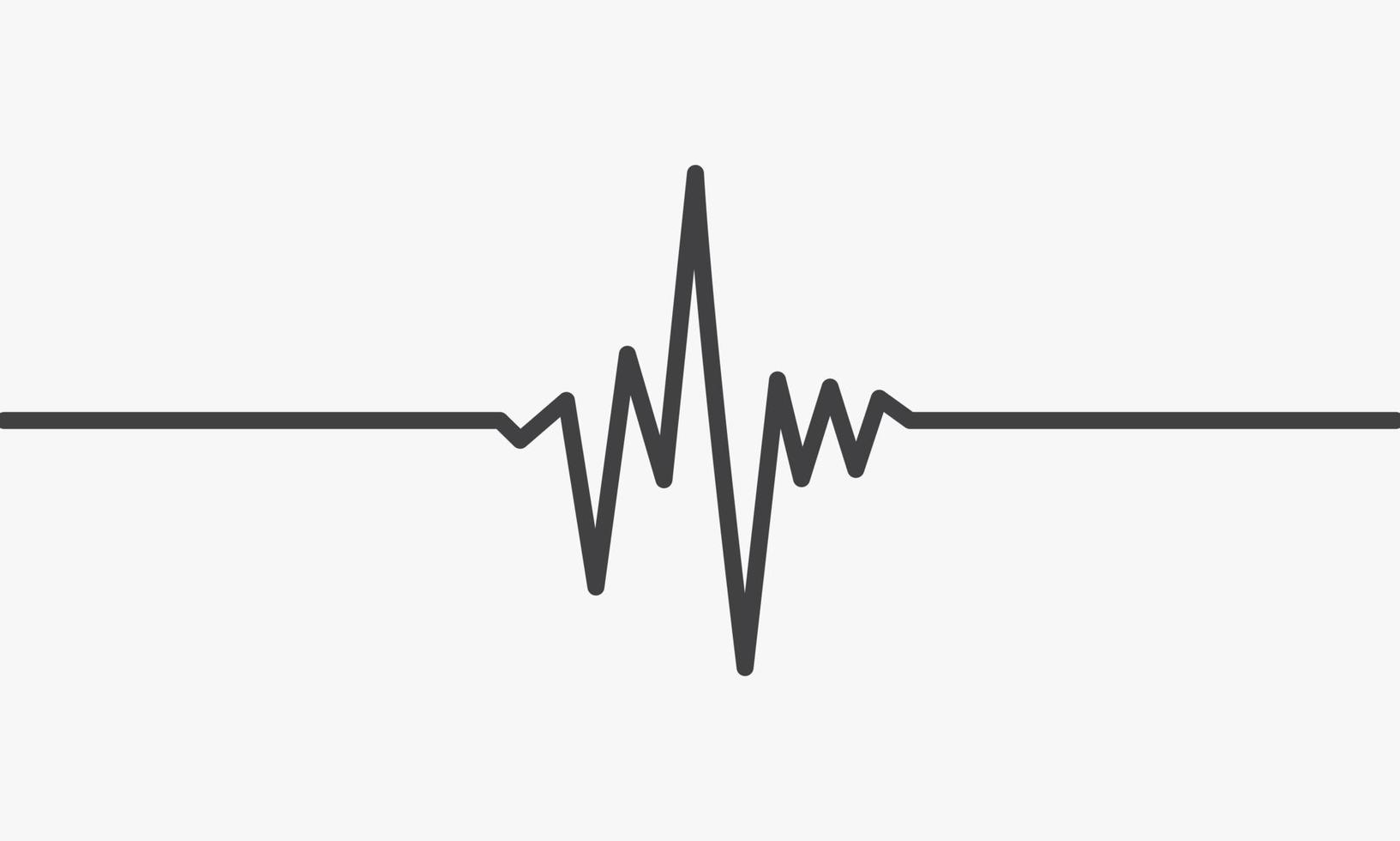 cardiogram design template. wave vector illustration.