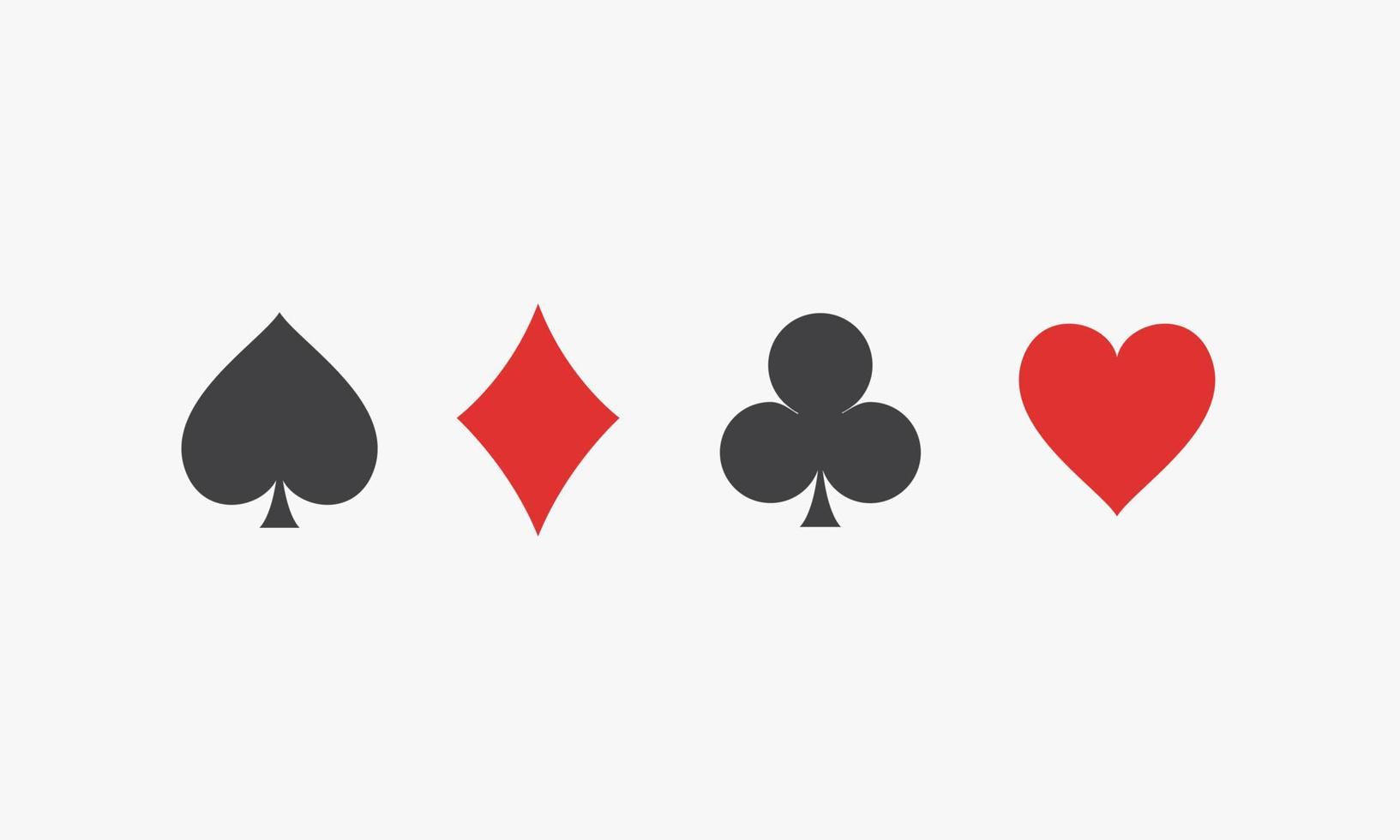 playing card spades diamonds clubs hearts icon symbol. isolated on