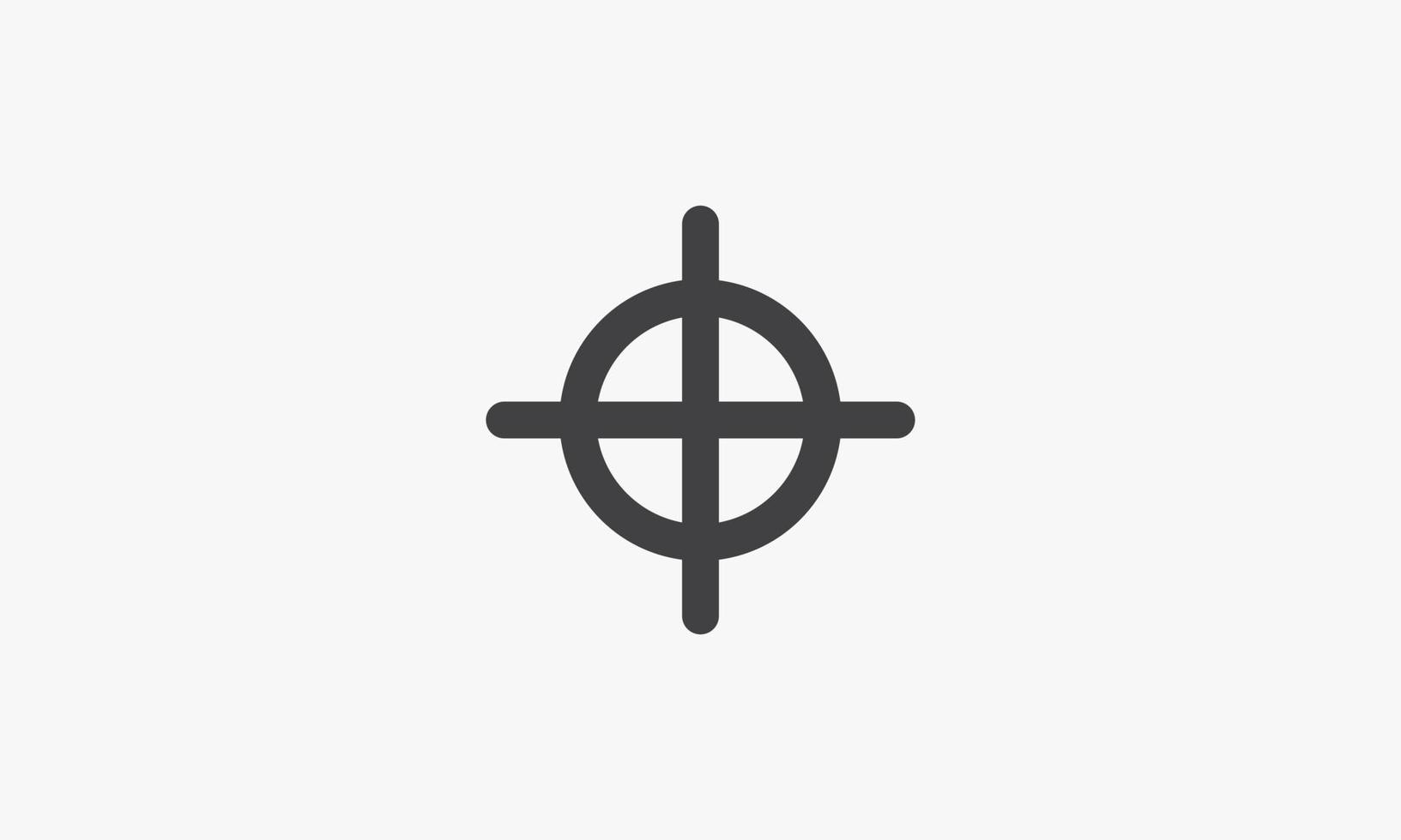 shot target icon. isolated on white background. vector illustration.