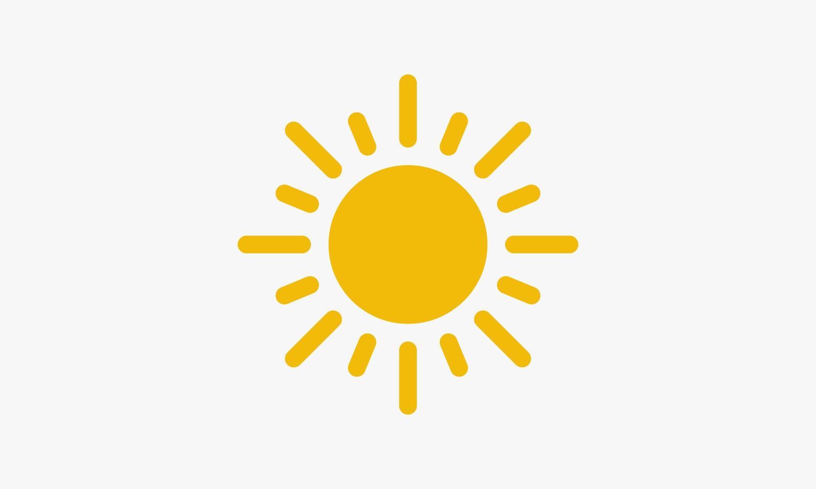 simple yellow sun vector illustration on white background. creative icon.