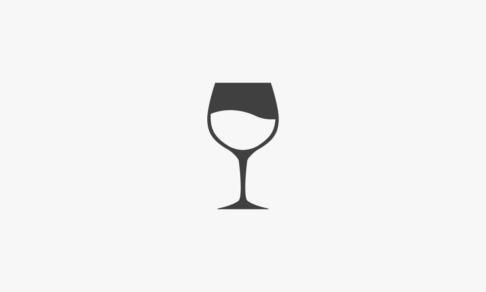 wine glass vector illustration on white background. creative icon.