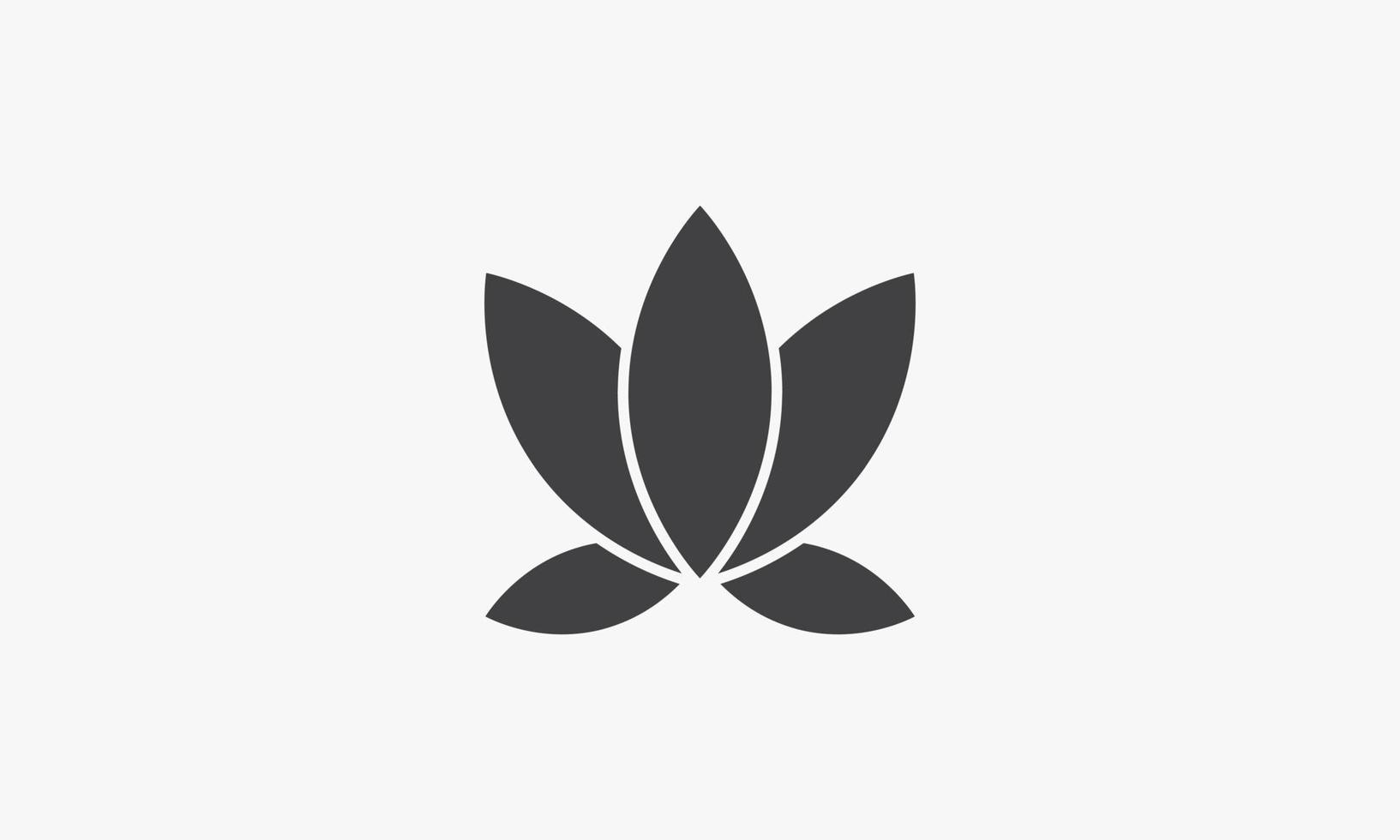 lotus vector illustration on white background. creative icon.