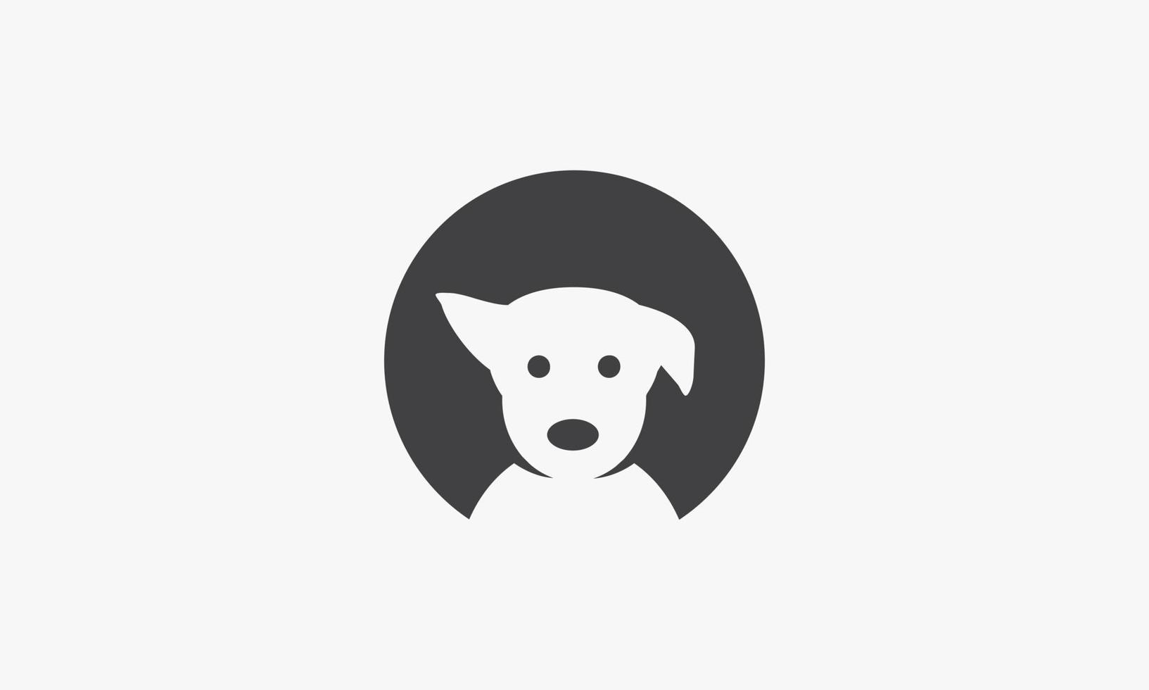 Ilustración de vector de mascota cachorro sobre fondo blanco. icono creativo.