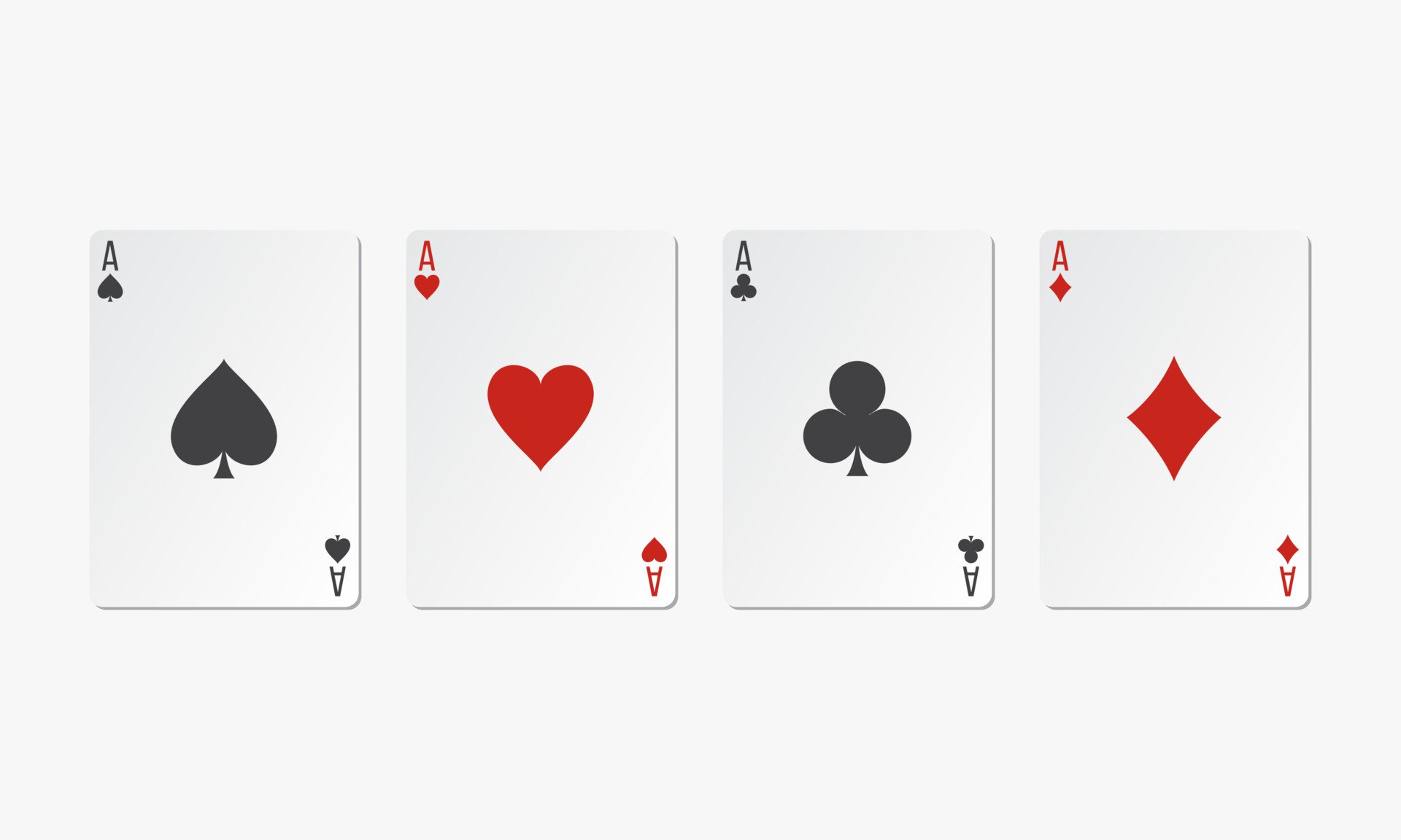 four ace playing cards. card game vector illustration. 4641123 Vector