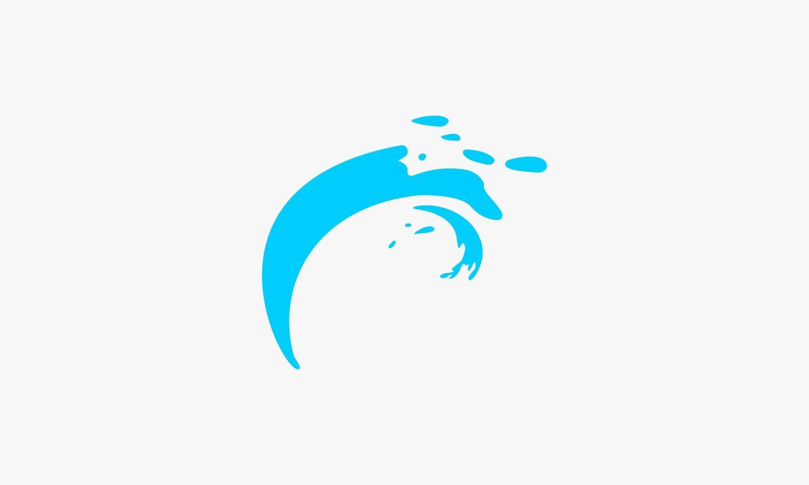 splash water blue wave graphic logo design vector. vector