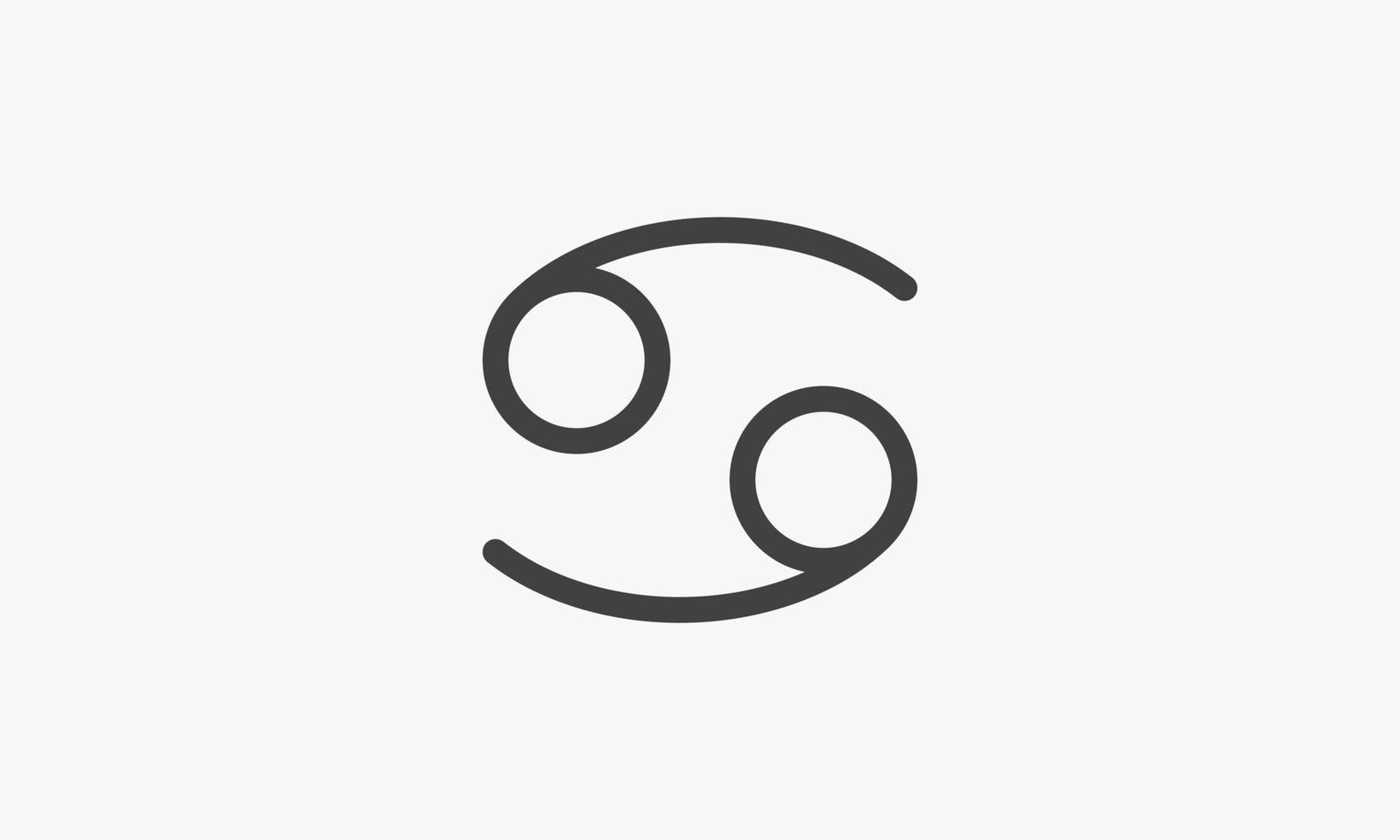 cancer horoscope icon. vector illustration. isolated on white background.
