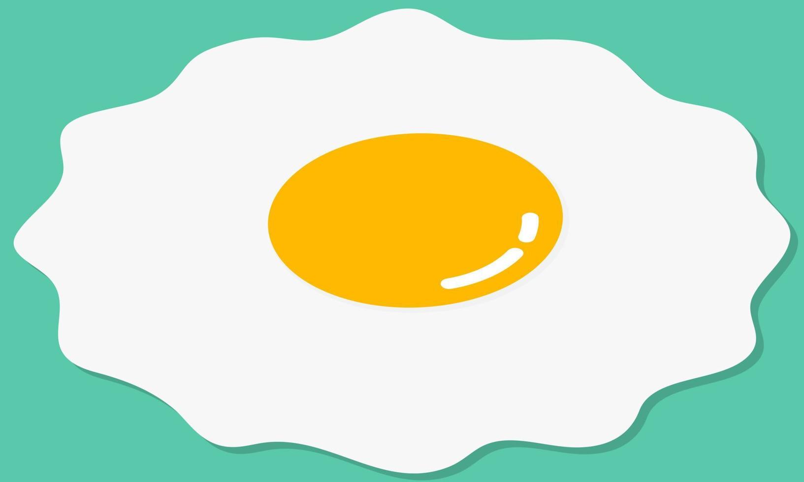 Ilustración de vector de huevo frito sobre fondo blanco. icono creativo.