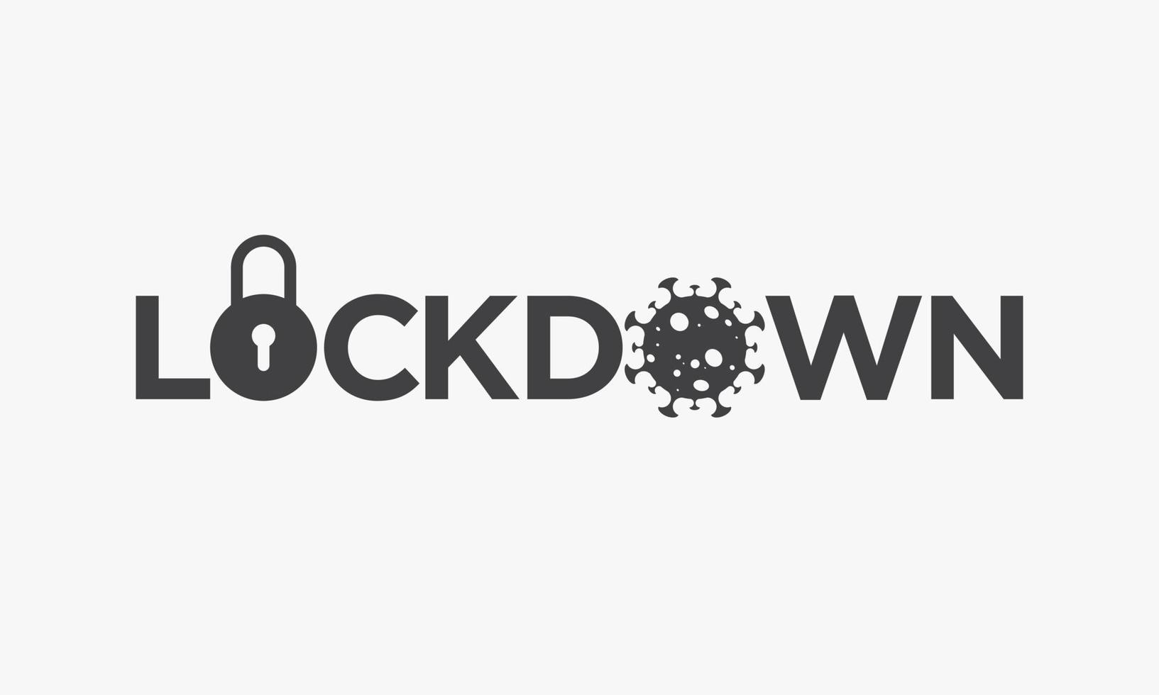 word lockdown vector illustration. creative icon isolated on white background.