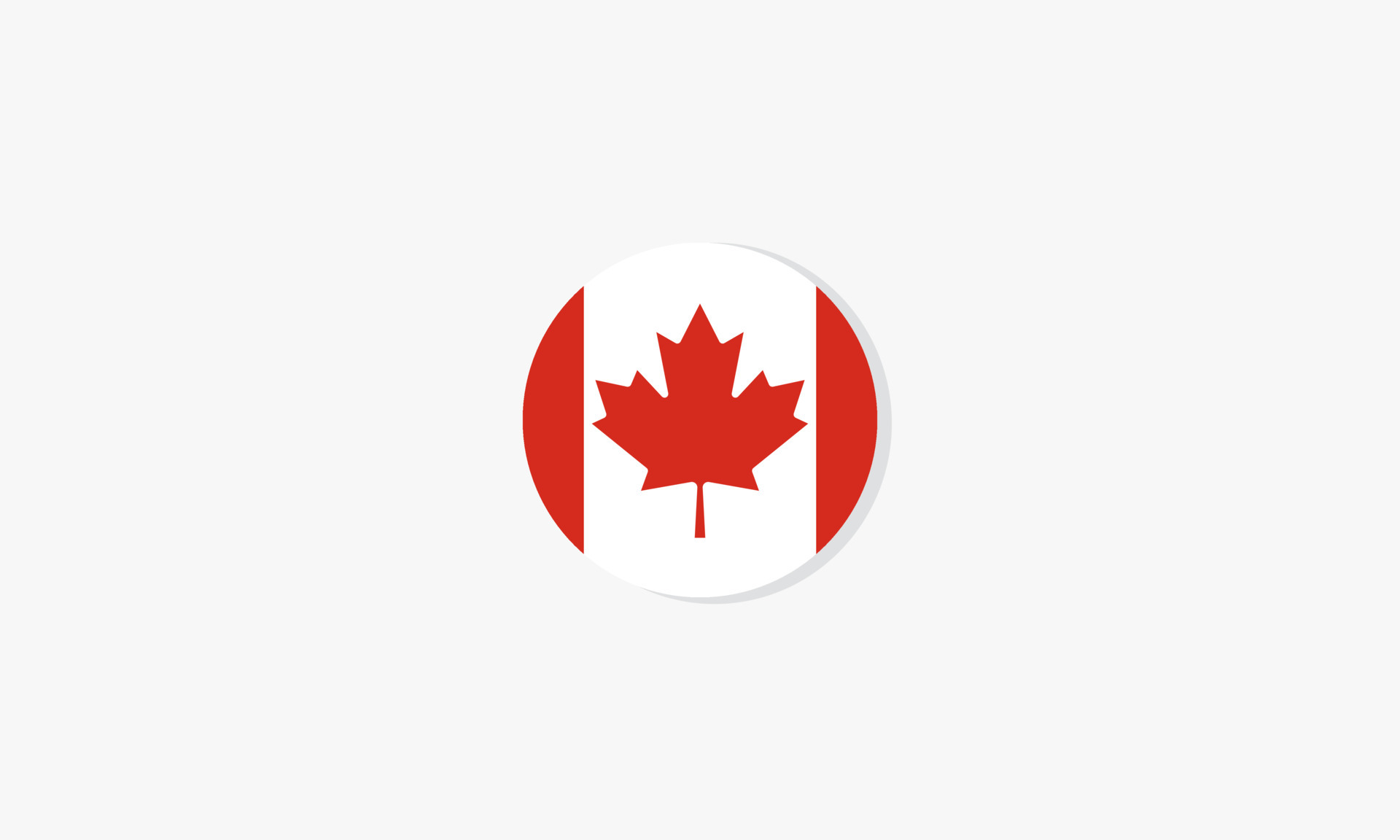 bandera del círculo de canadá. ilustración vectorial de diseño. aislado