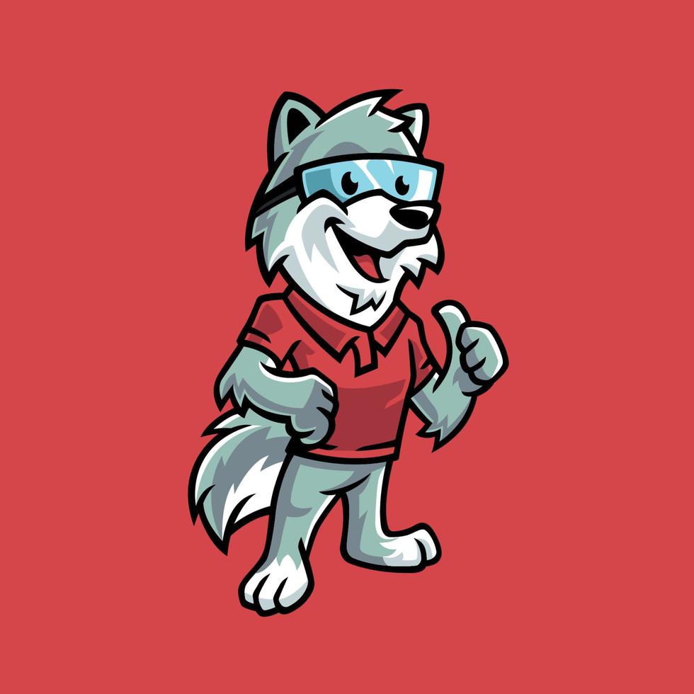 Techy Fox Cartoon Mascot Character vector