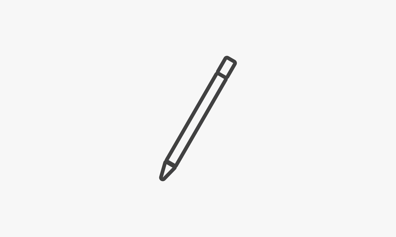lápiz de icono de línea aislado sobre fondo blanco. vector