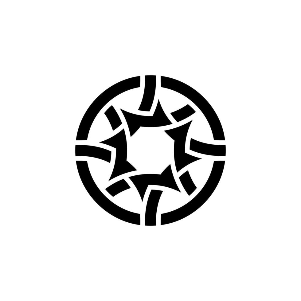 Abstract circle logo design vector