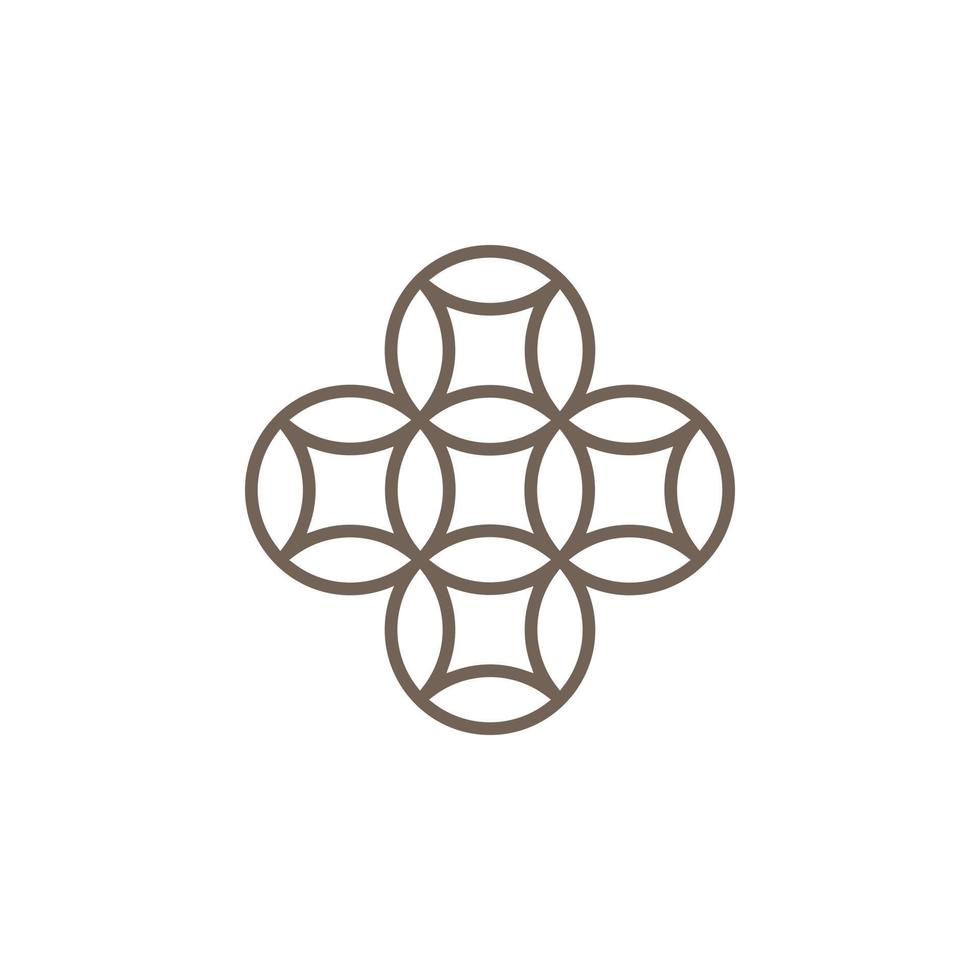 Abstract circle logo design vector