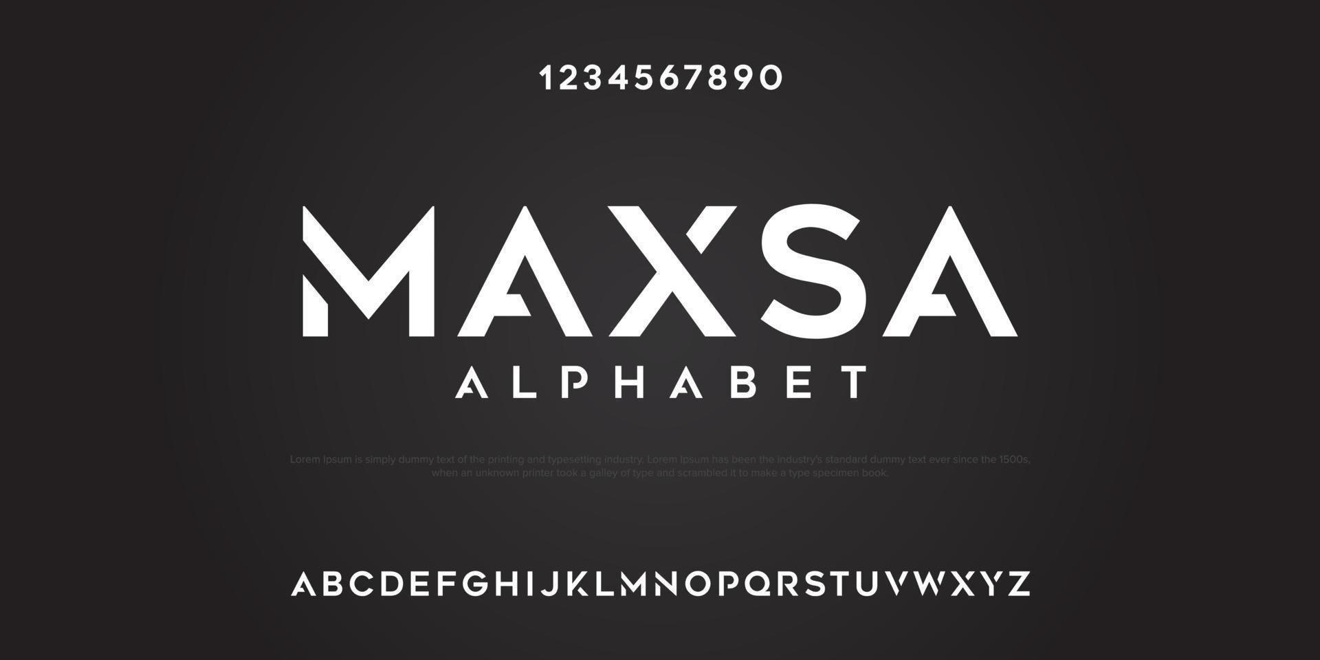 Maxsa alphabet custom text strong and funky vector