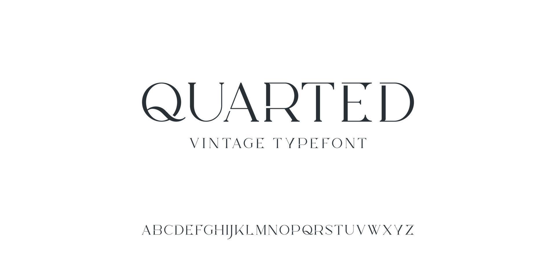 Quarted Make a Vintage alphabet font package vector