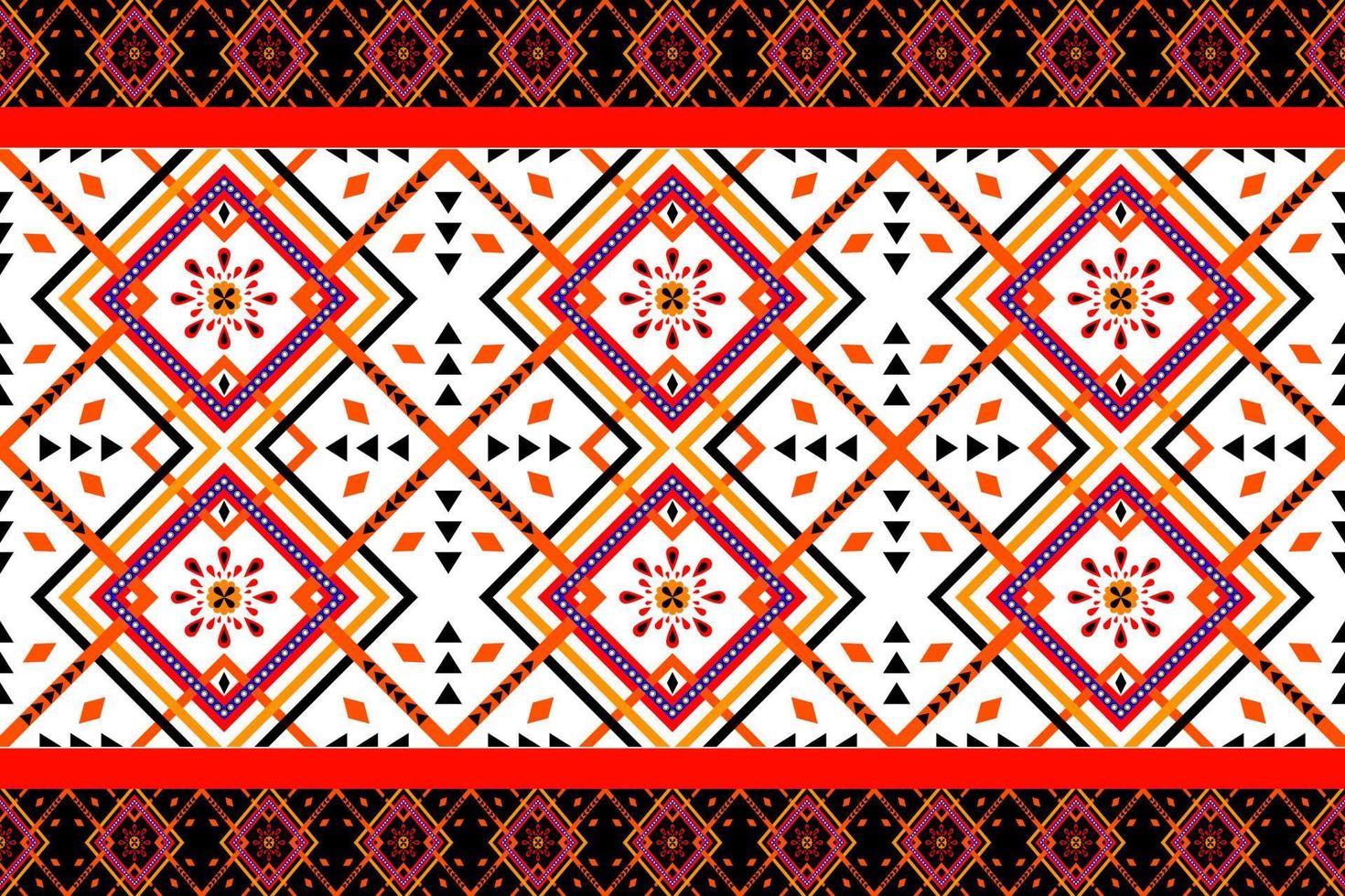 Beautiful geometric ethnic art pattern traditional. Design for carpet,wallpaper,clothing,wrapping,batik,fabric,Vector illustration. Figure tribal embroidery style. vector