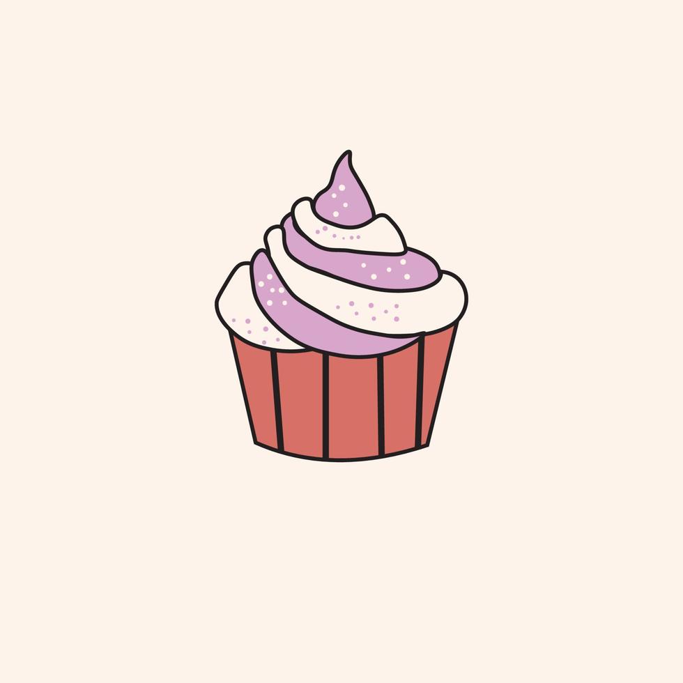 flat illustration of cake and logo used for print vector