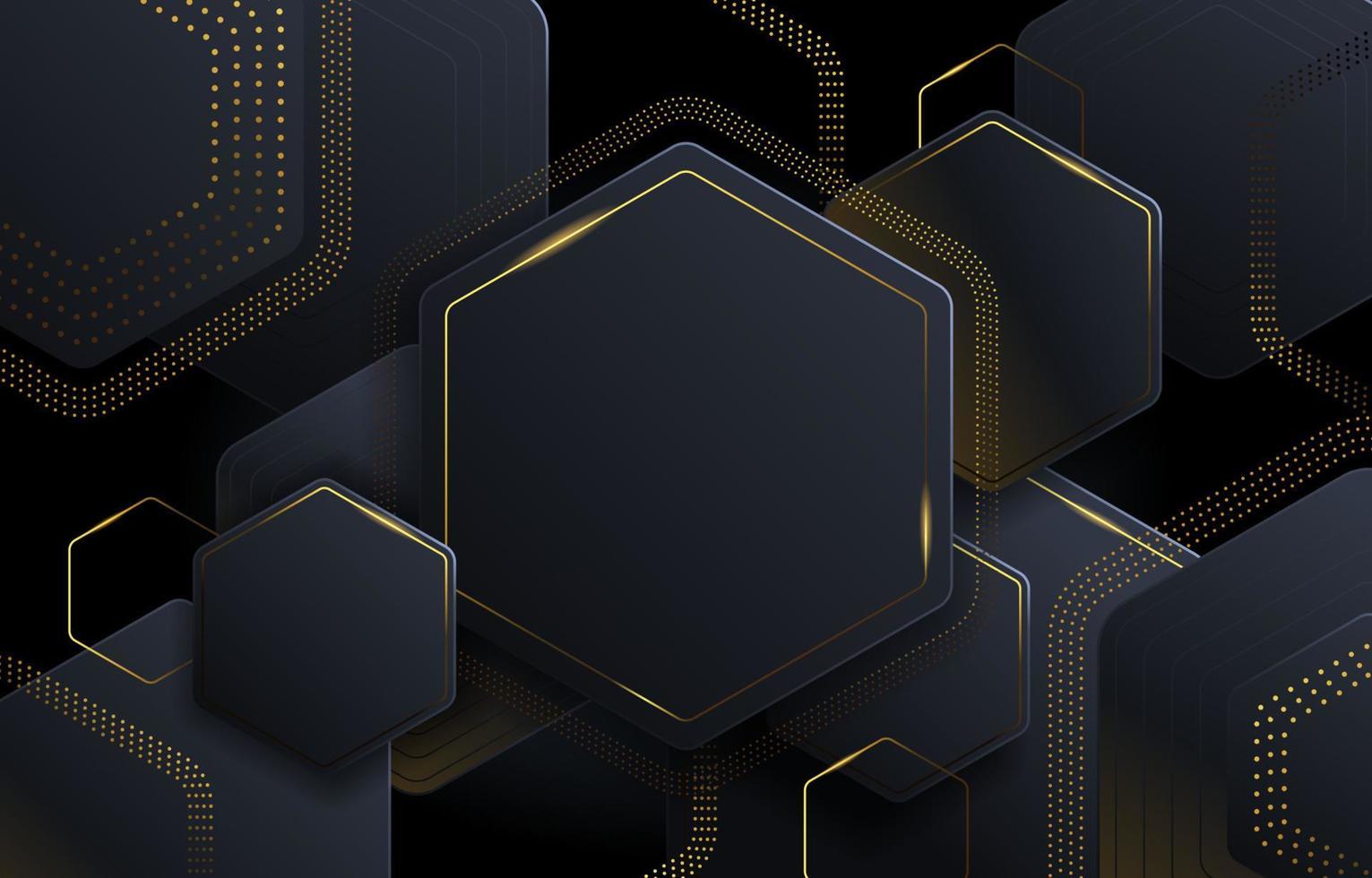 Gold Black Abstract Luxury Concept vector