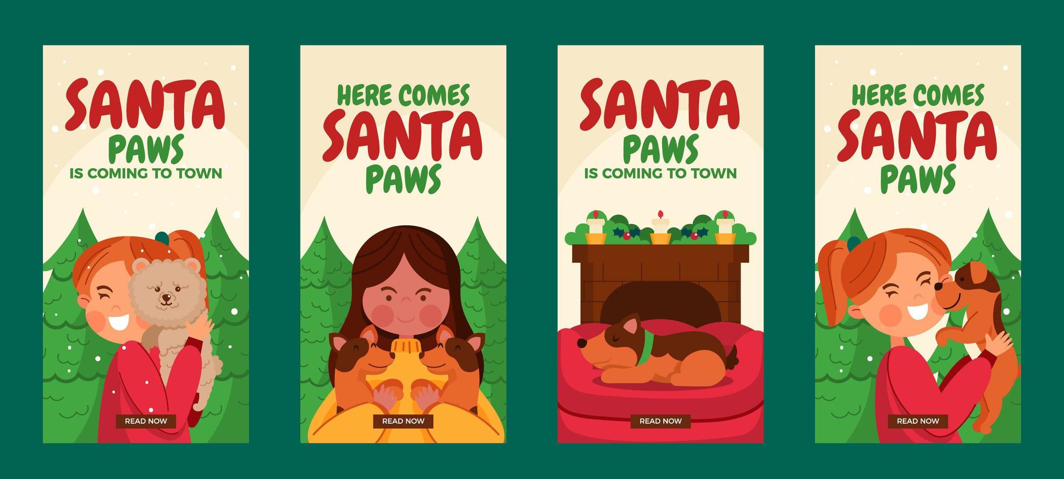 Social Media Story Post for Christmas vector