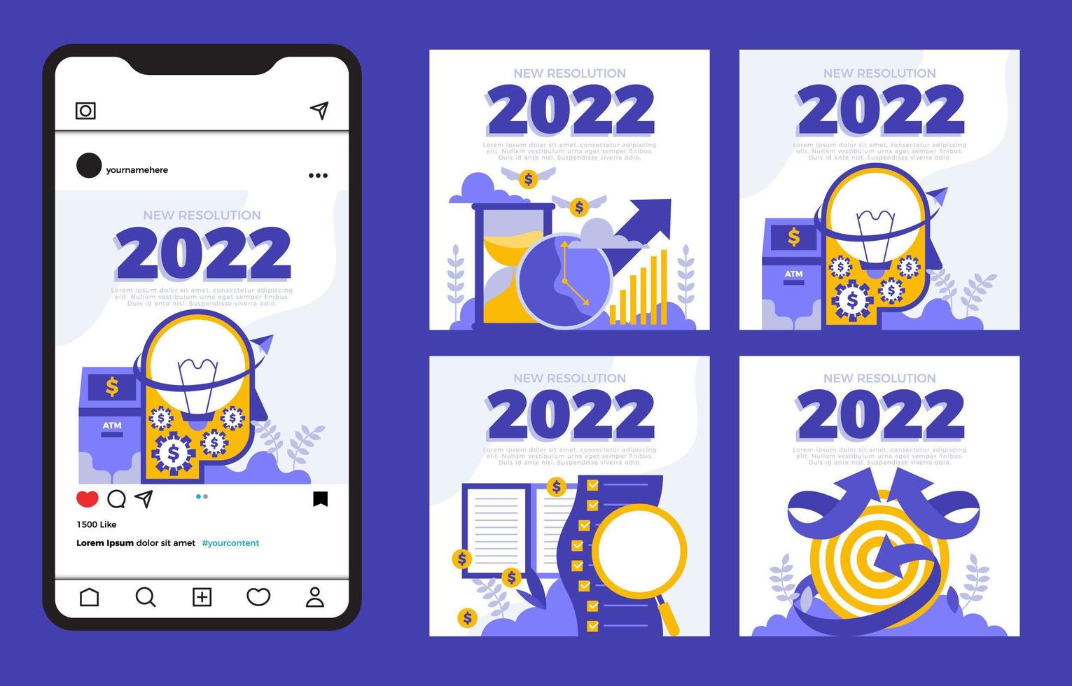 Social Media Story Post for Happy New Year vector