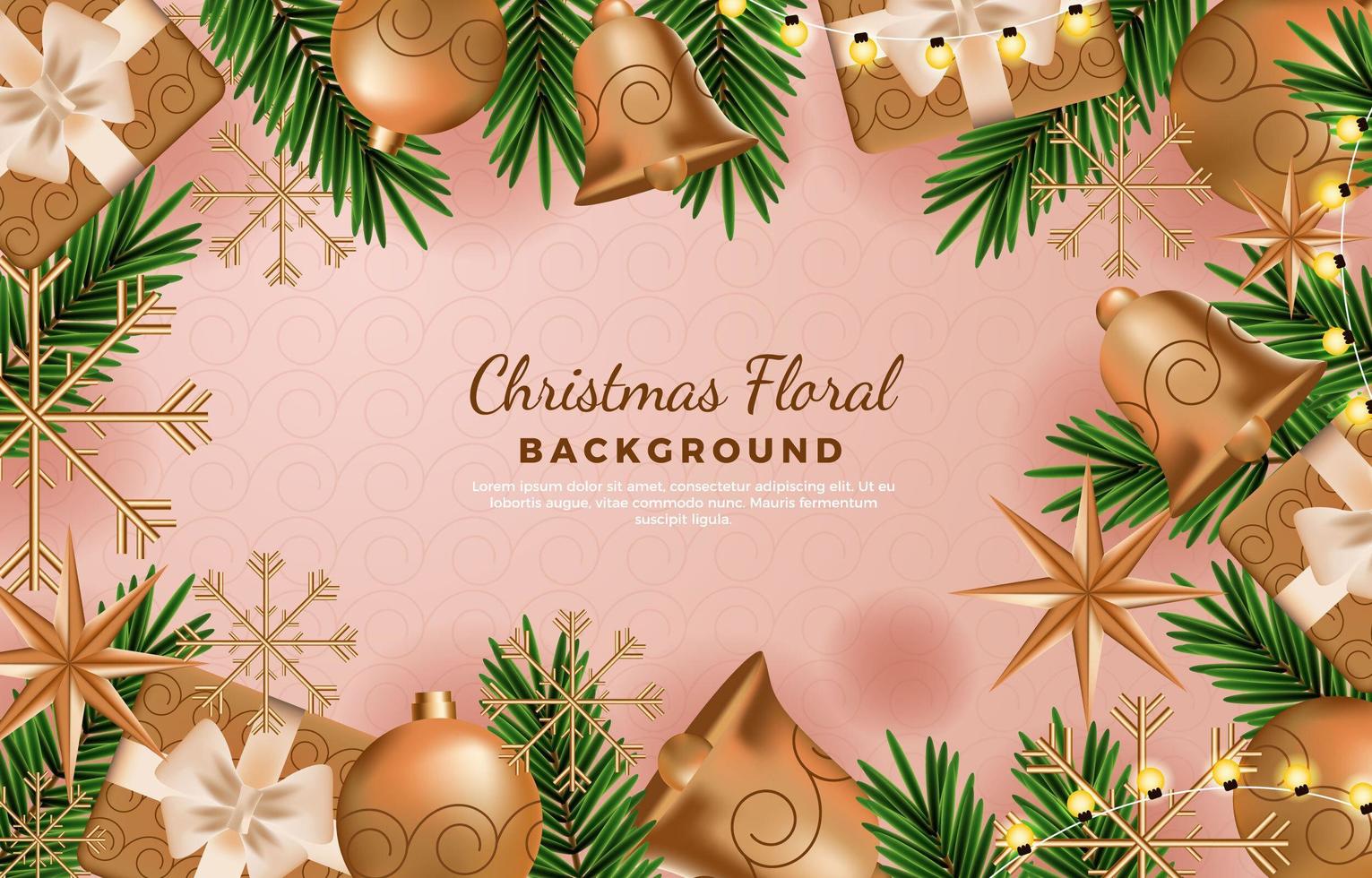 Christmas Ornament Background Concept vector