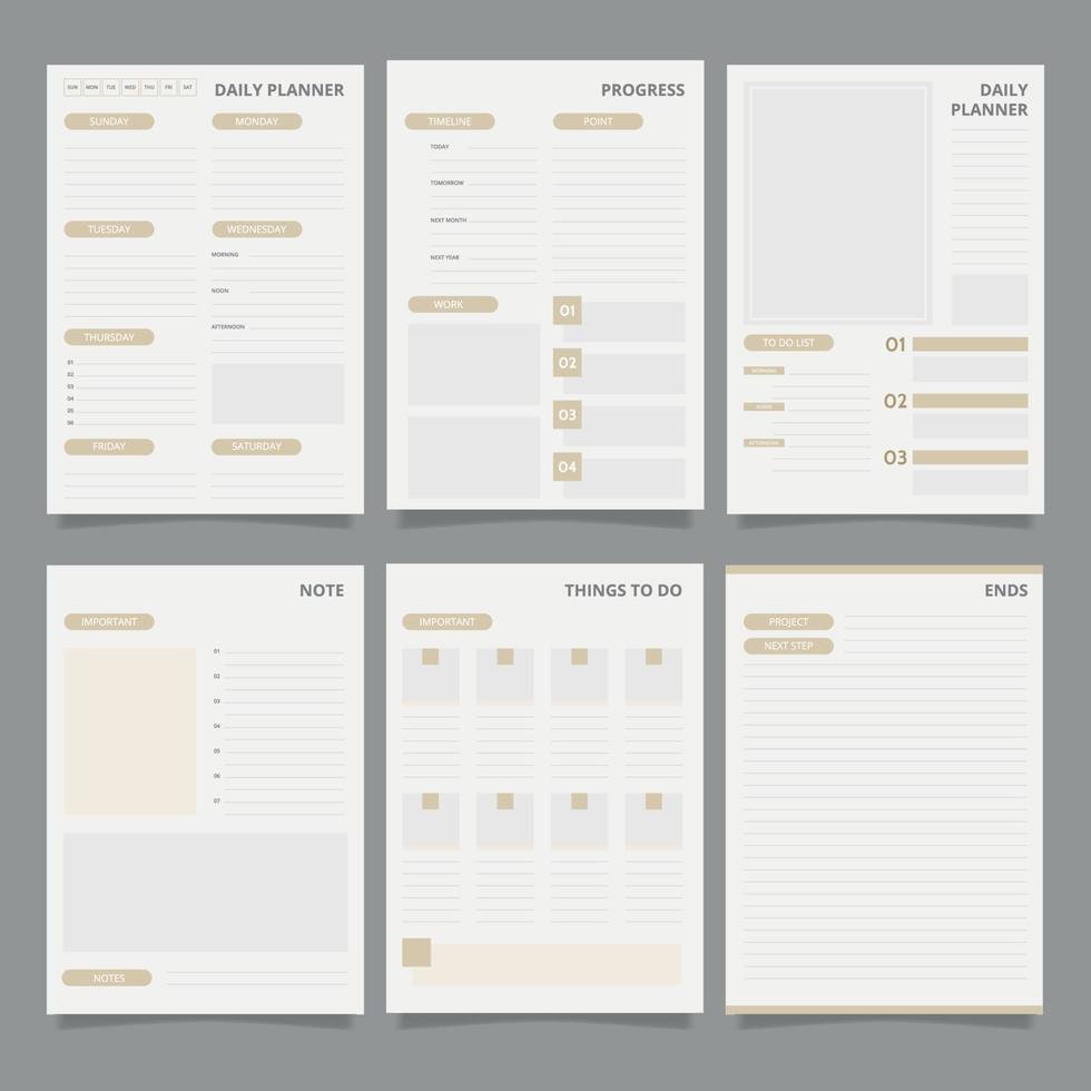 Journal Template and Element Business Semi Formal and Classy Themes REV vector