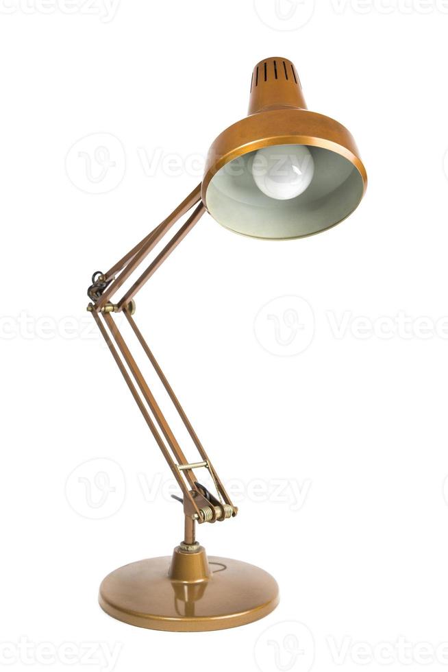 Retrato aislado de una lámpara de mesa vintage foto